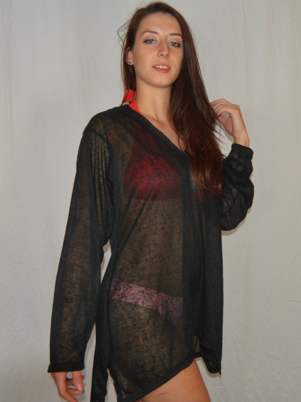 Ingear burnout hoodie cover-up